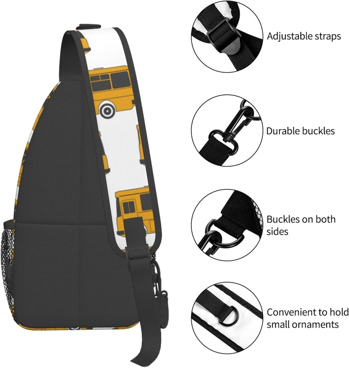 RIMENCH Bus Small Sling Bag For Women Men Casual Crossbody Sling Backpack