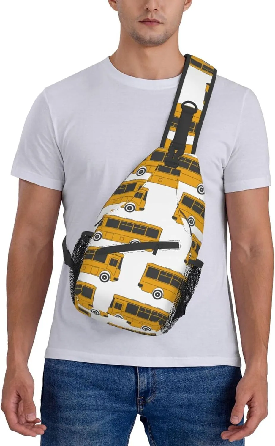 RIMENCH Bus Small Sling Bag For Women Men Casual Crossbody Sling Backpack