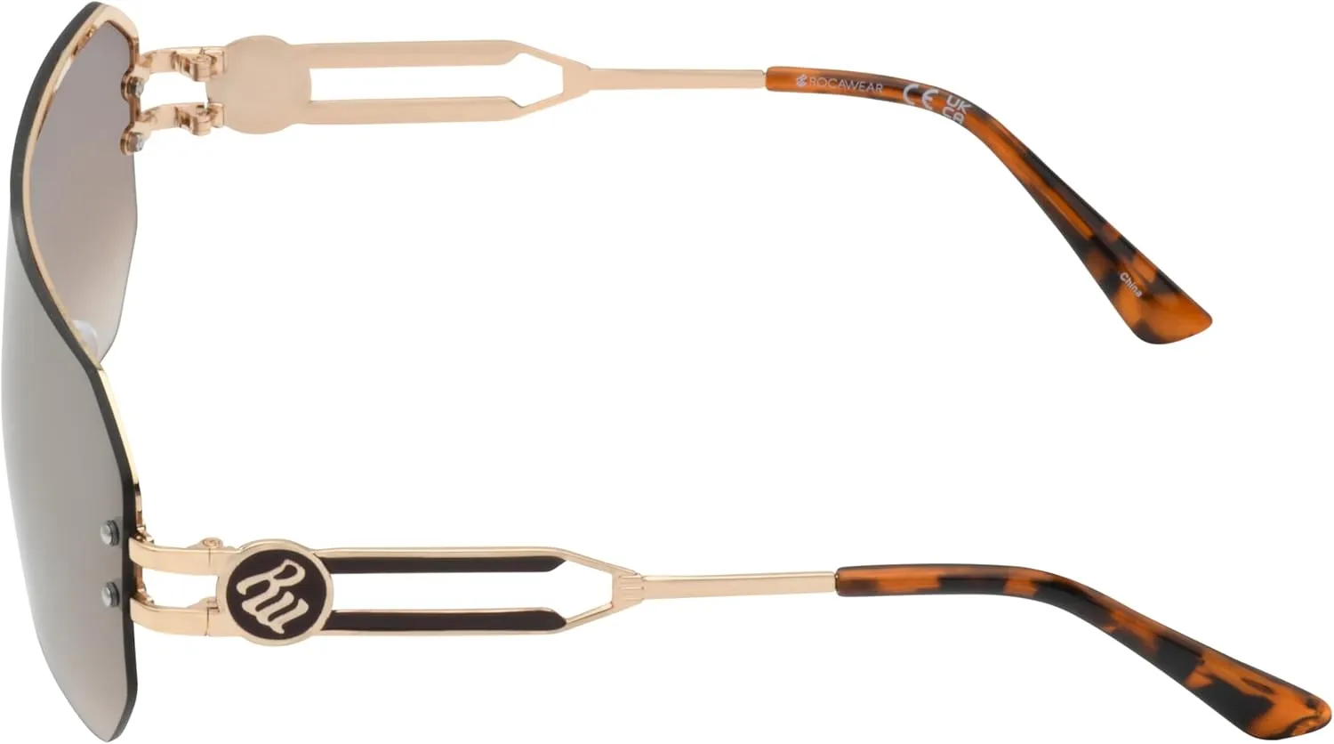 Rocawear Men's R1022 Rimless Metal Rectangular Sunglasses