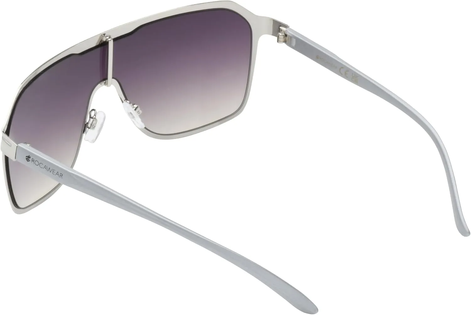 Rocawear R1556 Metal Shield Uv400 Protective Rectangular Sunglasses. Gifts for Men with Flair, 143 Mm