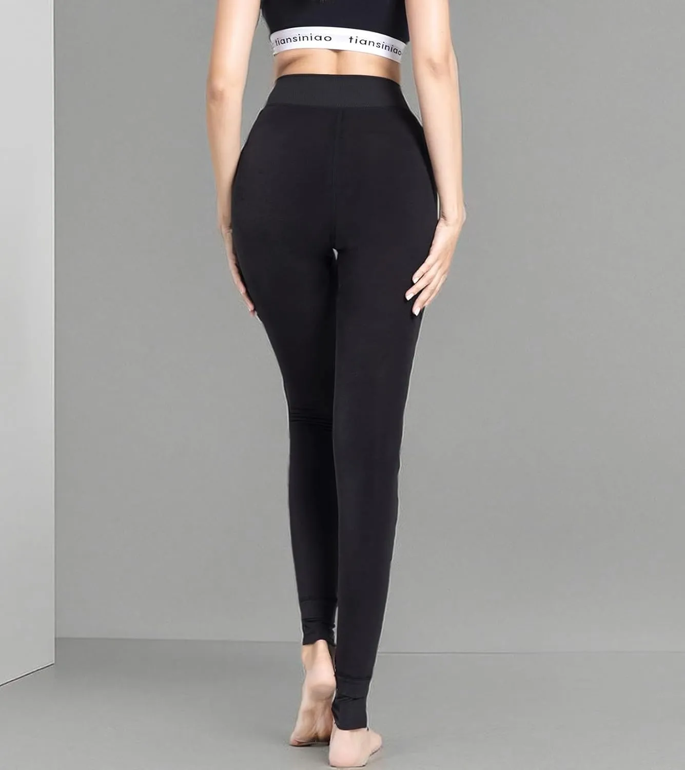 Romastory Winter Warm Leggings Women Elastic Thick Thermal Legging Pants Fleece Lined Tights