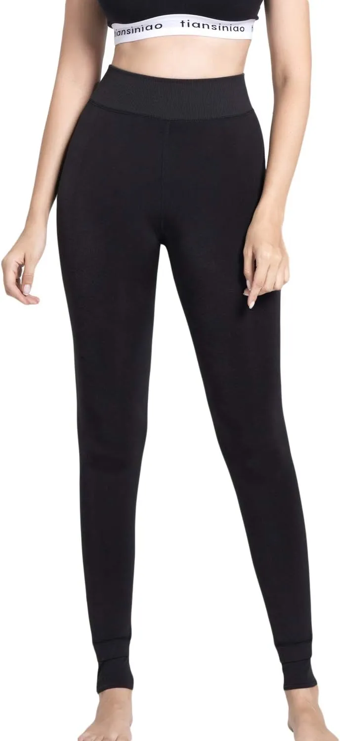 Romastory Winter Warm Leggings Women Elastic Thick Thermal Legging Pants Fleece Lined Tights
