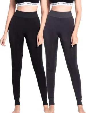Romastory Winter Warm Leggings Women Elastic Thick Thermal Legging Pants Fleece Lined Tights