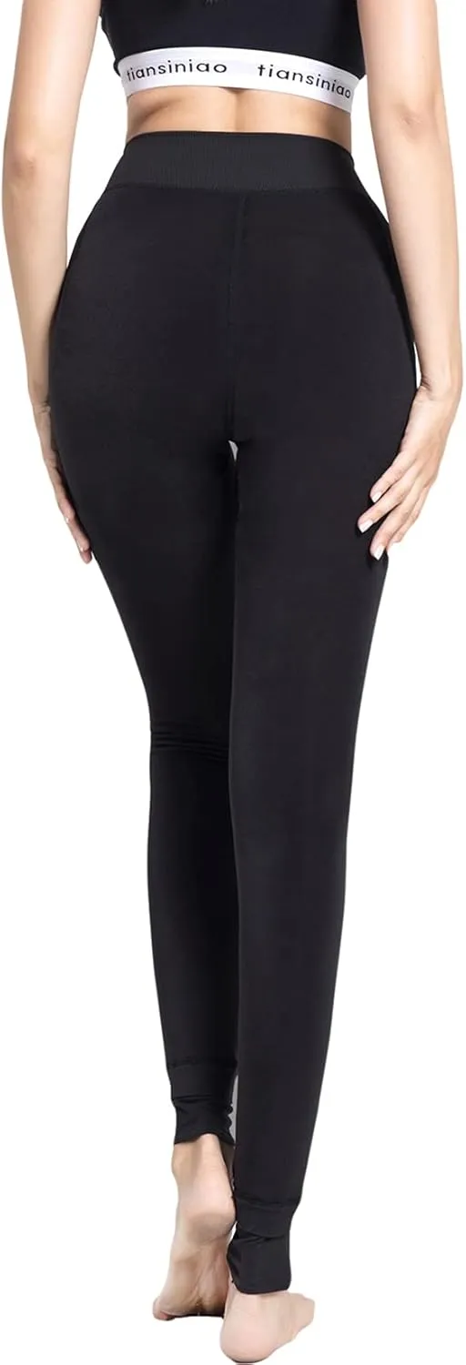 Romastory Winter Warm Leggings Women Elastic Thick Thermal Legging Pants Fleece Lined Tights