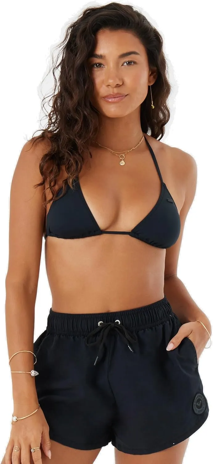 Roxy Women's Swim Elastic Waist Drawcord Casual Summer Beach Cover-up Board Shorts