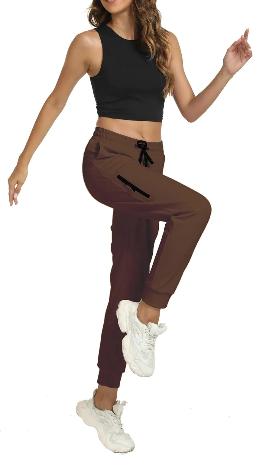 Rrosseyz Women Lightweight Joggers Pants with Pockets, Quick Dry Athletic Workout Soft Pant for Gym Running