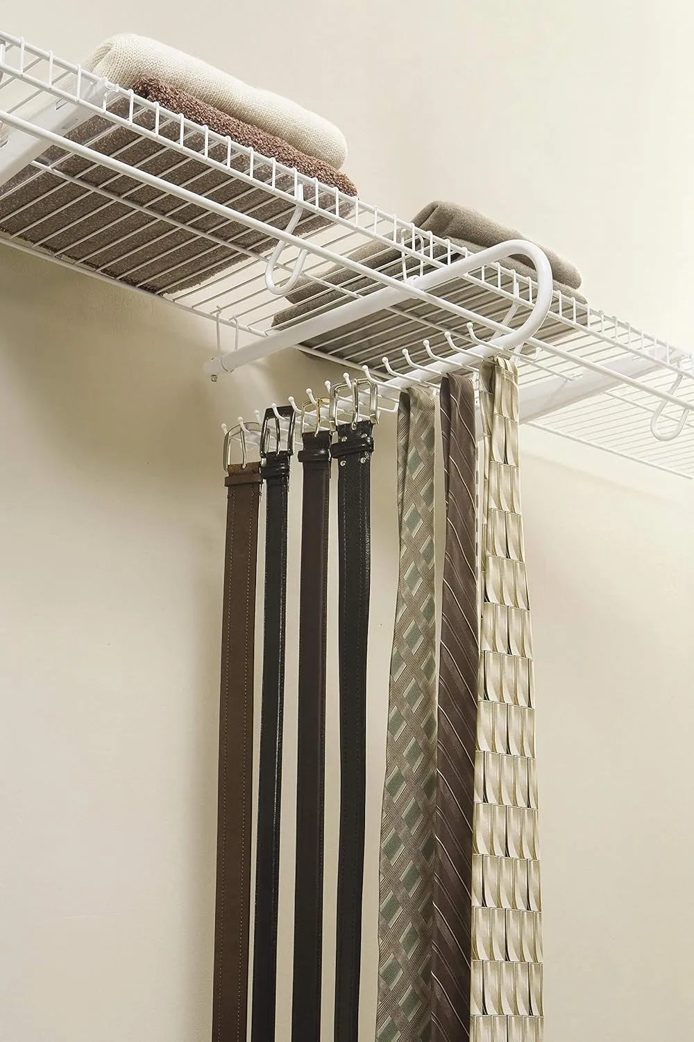 Rubbermaid Tie and Belt Holder, Accessory, White