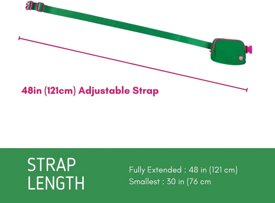 Rubina Anywhere Belt Bag | Crossbody Bag for Women | Unisex Hip Waist Pack for Hiking, Workout, Running, Traveling, Festivals | Chest Bag | Adjustable Strap | Palm Beach