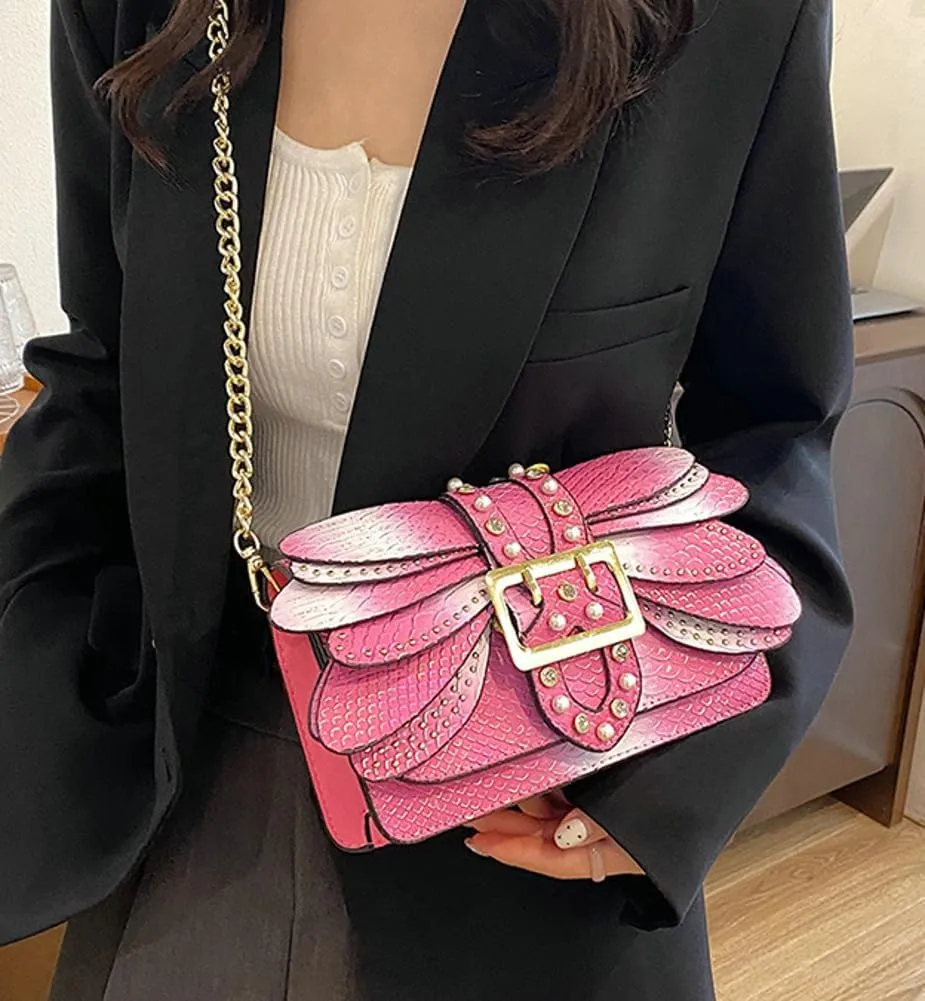 Rungion Womens Small Crossbody Bags Snake Print Handbags Vegan Leather Shoulder Purse Trendy Ladies Party Clutch Satchel