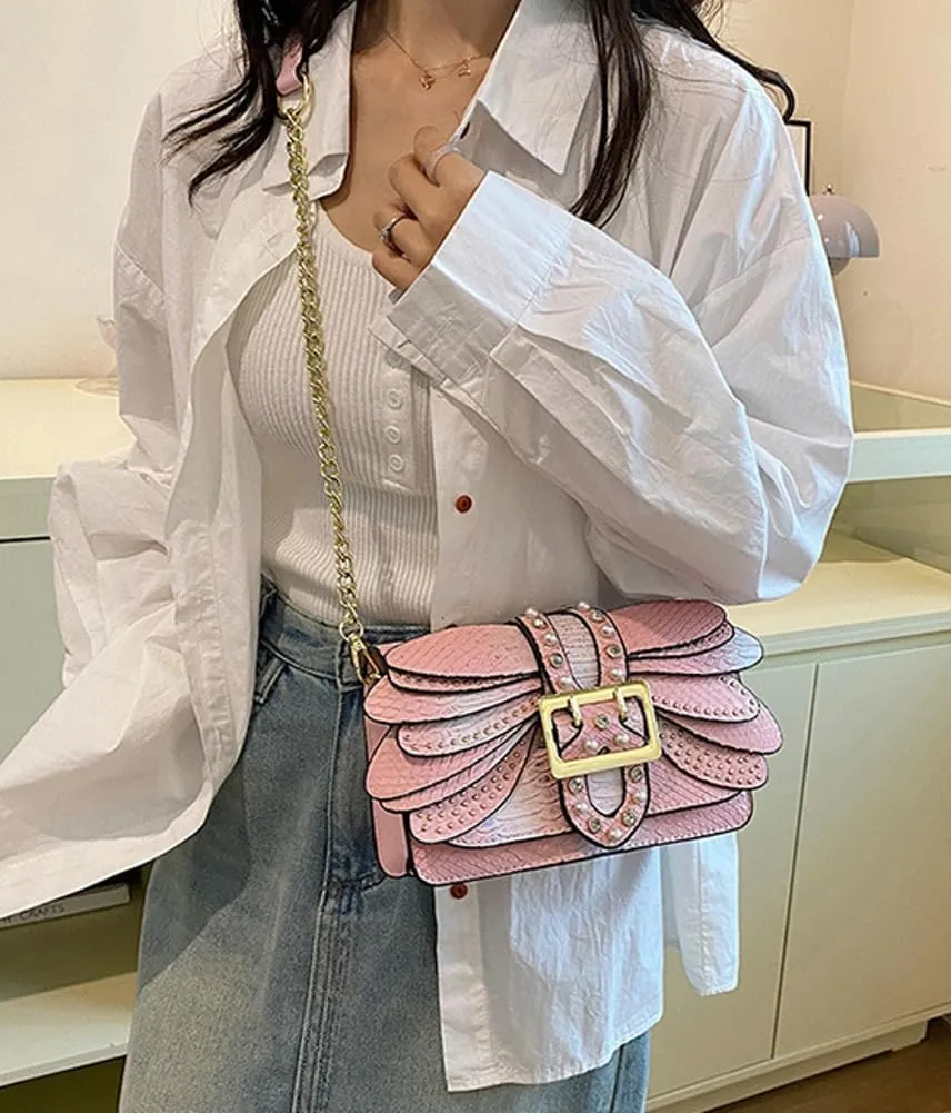 Rungion Womens Small Crossbody Bags Snake Print Handbags Vegan Leather Shoulder Purse Trendy Ladies Party Clutch Satchel