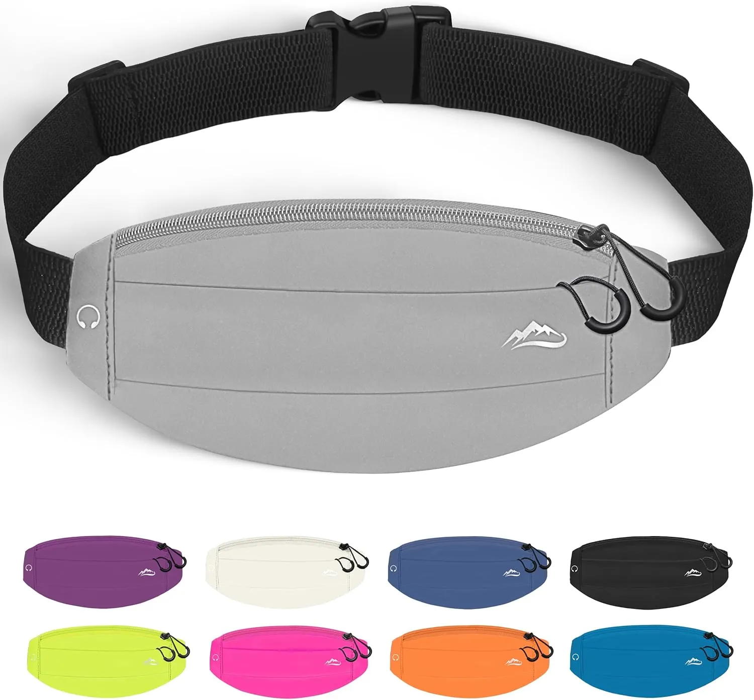Running Fanny Pack Whole Bag Reflective, Running belt for Women &Men,Sweatproof Phone Holder Workout, Running Waist Pack(grey)