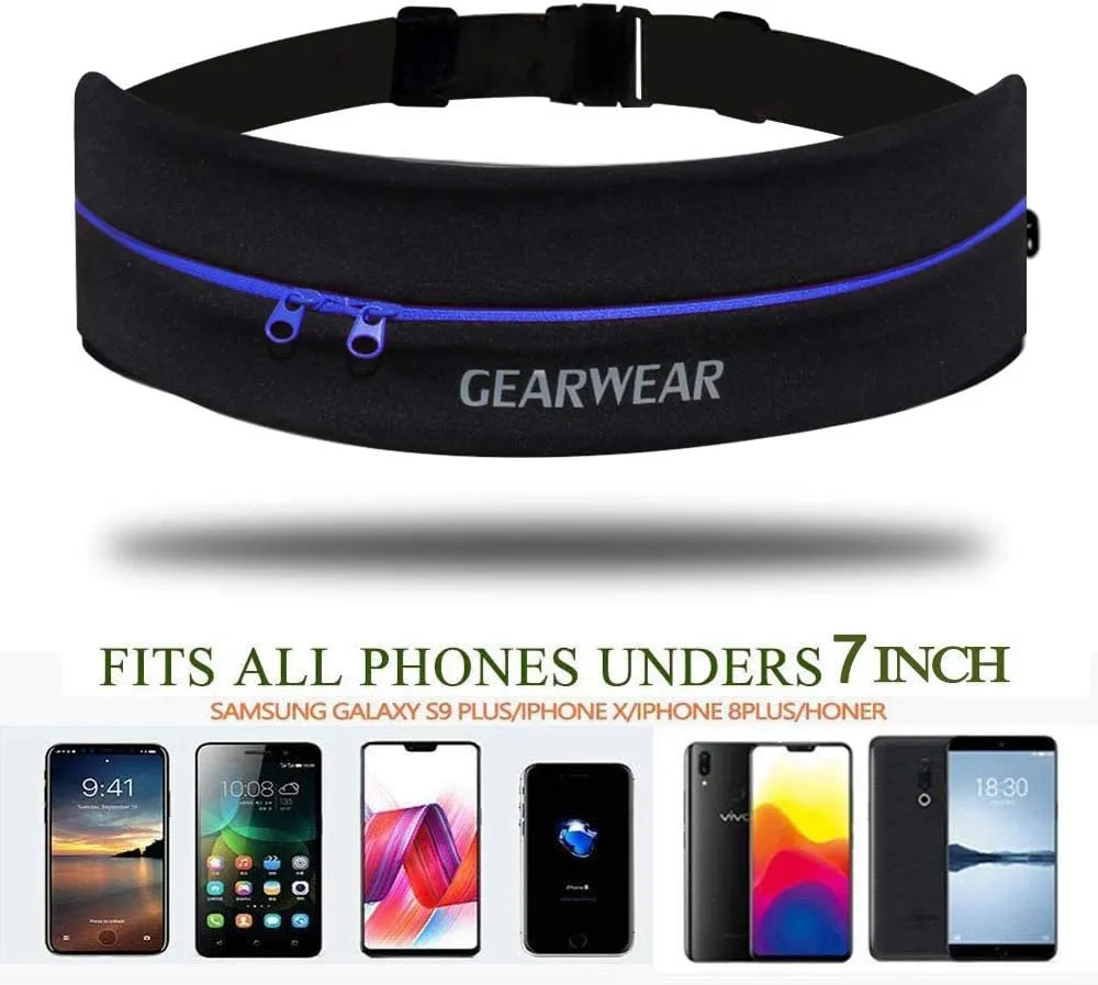 Running Phone Holder for Women and Men|Runner Running Belt Waist Band for Workout Fitness Walking Jogging Exercise Sport