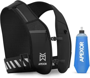 Running Phone Holder Vest With Water Bottle | Reflective With 5 Pockets | Adjustable Waist and Chest Band | Waterproof | Lightweight | for Men and Women
