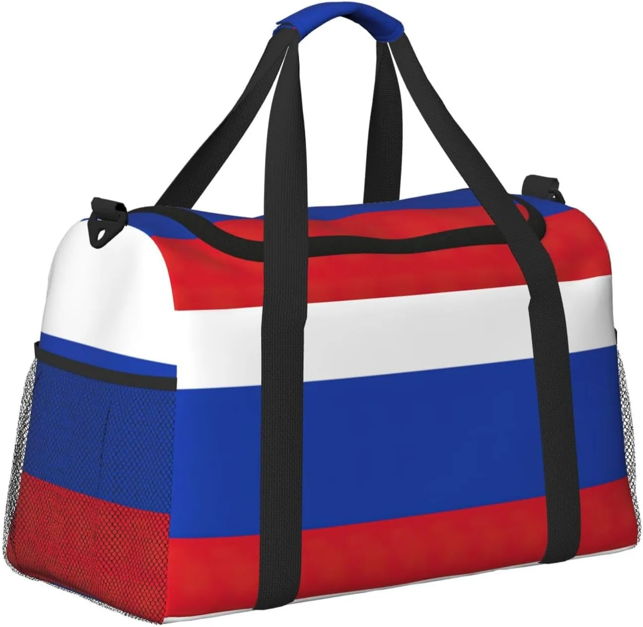 Russian Flag Travel Bag, Weekender Bags For Women Men For Outdoor Adventures, Ideal For Camping And Hiking