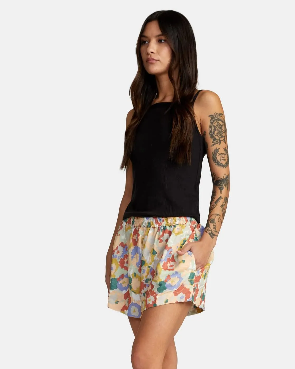 RVCA Women's Elastic Waist Shorts