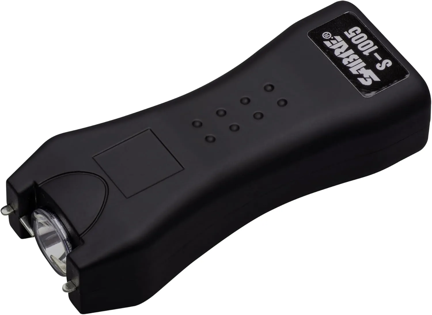 SABRE 2-in-1 Stun Gun and Flashlight and Belt Holster, Emits 1.60 Powerful Pain Inducing Microcoulombs (µC) Charge, 120 Lumen LED Flashlight, Rubberized Grip, Compact Design, Rechargeable