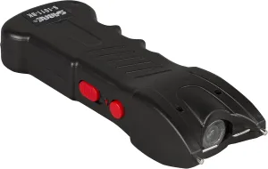 SABRE 2-in-1 Stun Gun with Flashlight & Belt Holster, .84 Microcoulombs (µC) Charge, 120 Lumen Flashlight, High, Low, & Strobe Light Modes, Safety Switch, Rechargeable, Ergonomic Grip, Compact Design