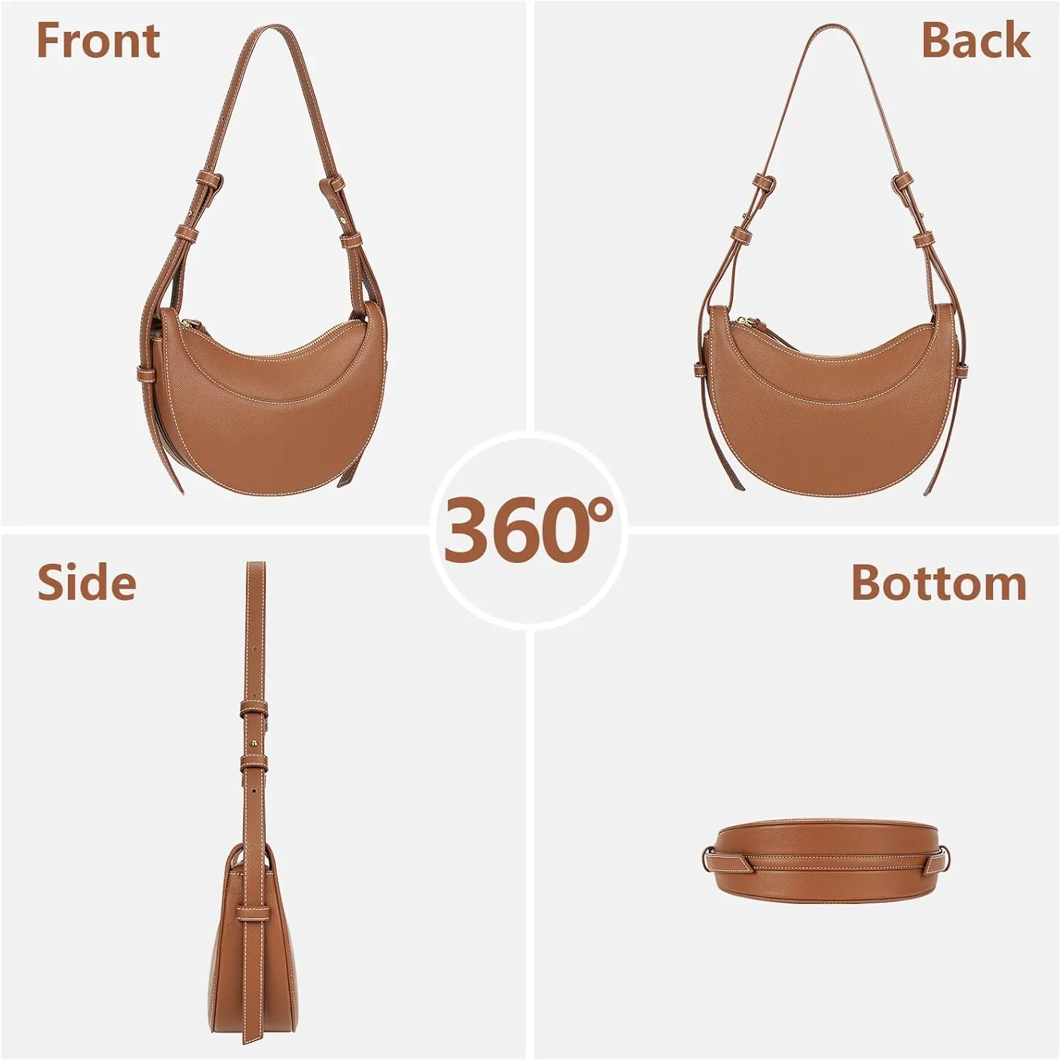 Saddle Bag for Women Shoulder Bag Crescent Purse Trendy Crossbody Bag Hobo Handbag