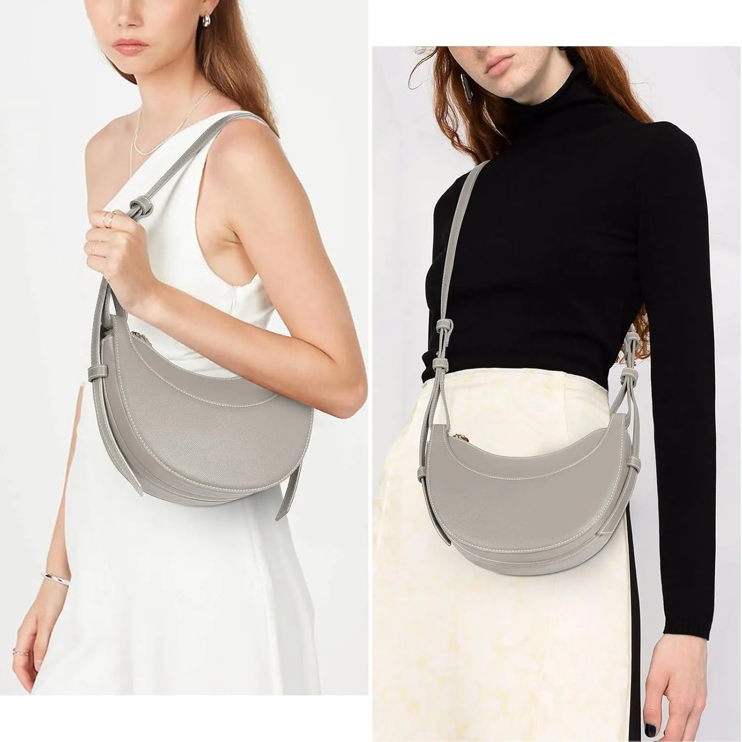 Saddle Bag for Women Shoulder Bag Crescent Purse Trendy Crossbody Bag Hobo Handbag