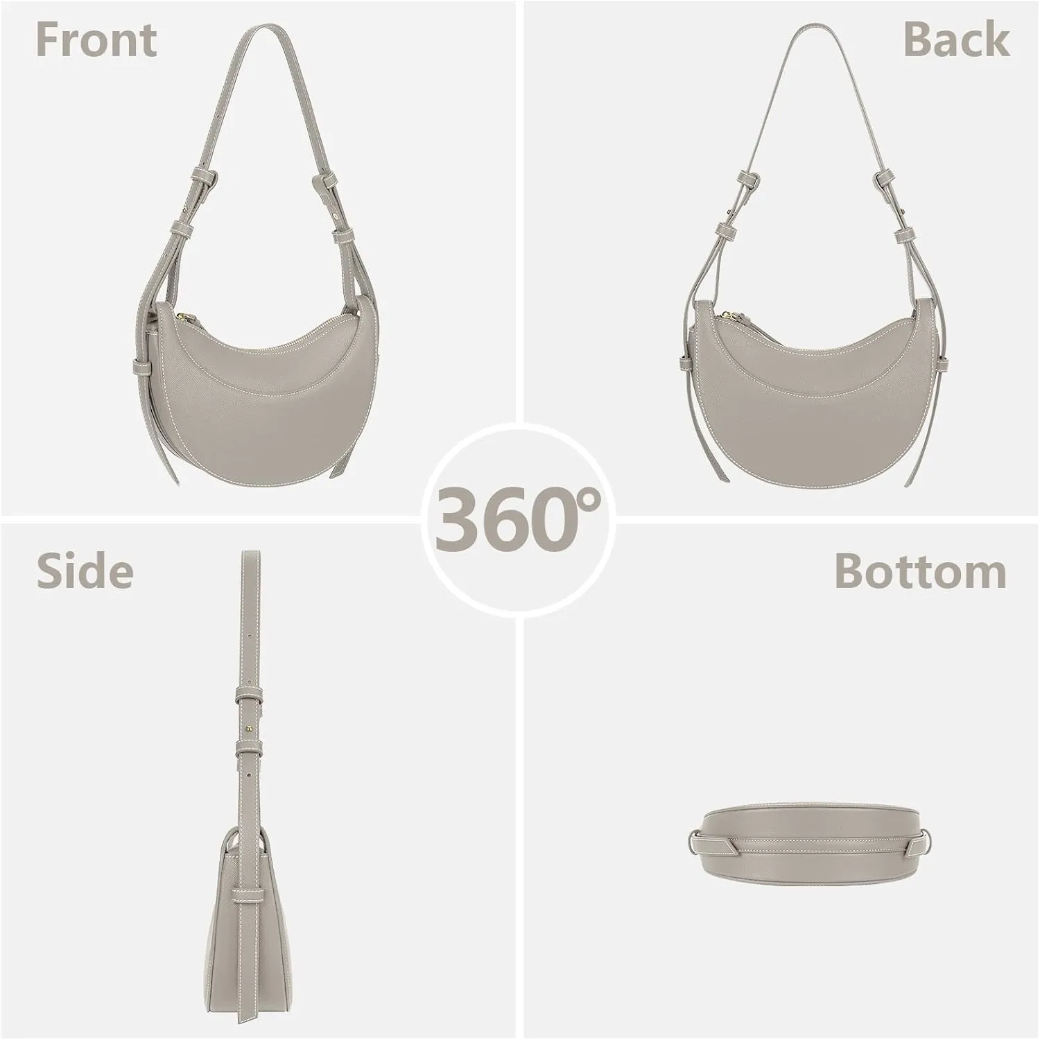 Saddle Bag for Women Shoulder Bag Crescent Purse Trendy Crossbody Bag Hobo Handbag