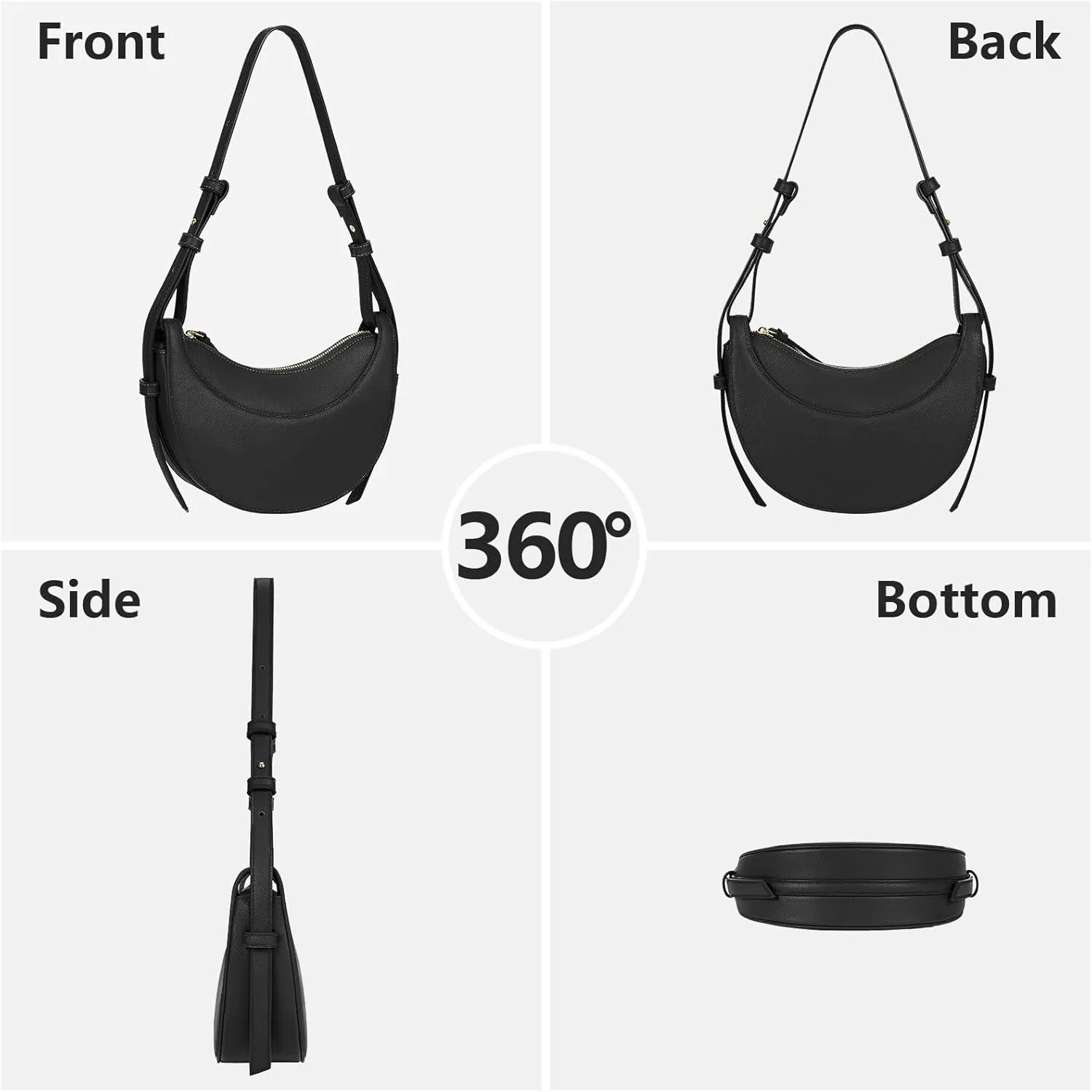 Saddle Bag for Women Shoulder Bag Crescent Purse Trendy Crossbody Bag Hobo Handbag