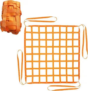 Safety Lifting Straps, Flat Nylon Sling Hoisting Net - 3.3' x 3.3'ft Cargo Lifting Nets, 1100lbs Load Capacity for Construction Rigging & Moving