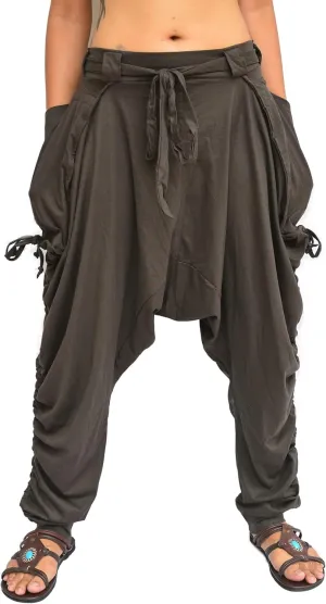Sakoonee Women Men Baggy Harem Pants Lounge Trousers Palazzo Dhoti Style 2 Pockets Cotton