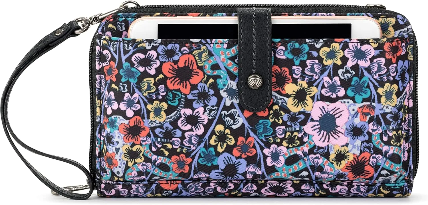 Sakroots Artist Circle Smartphone Crossbody in Eco Twill, Detachable Wristlet Strap