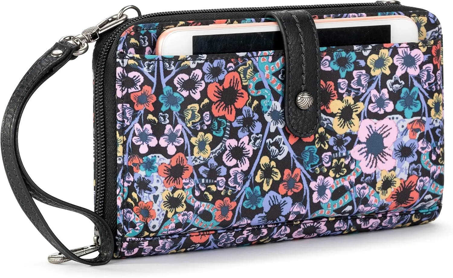 Sakroots Artist Circle Smartphone Crossbody in Eco Twill, Detachable Wristlet Strap