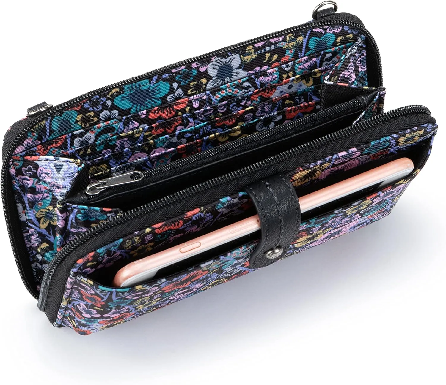 Sakroots Artist Circle Smartphone Crossbody in Eco Twill, Detachable Wristlet Strap