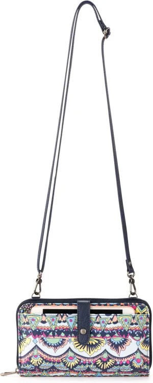 Sakroots Artist Circle Smartphone Crossbody, Navy One World