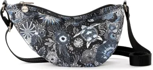 Sakroots Tess Sling in Eco Twill, Adjustable Crossbody Strap, Midnight Seascape