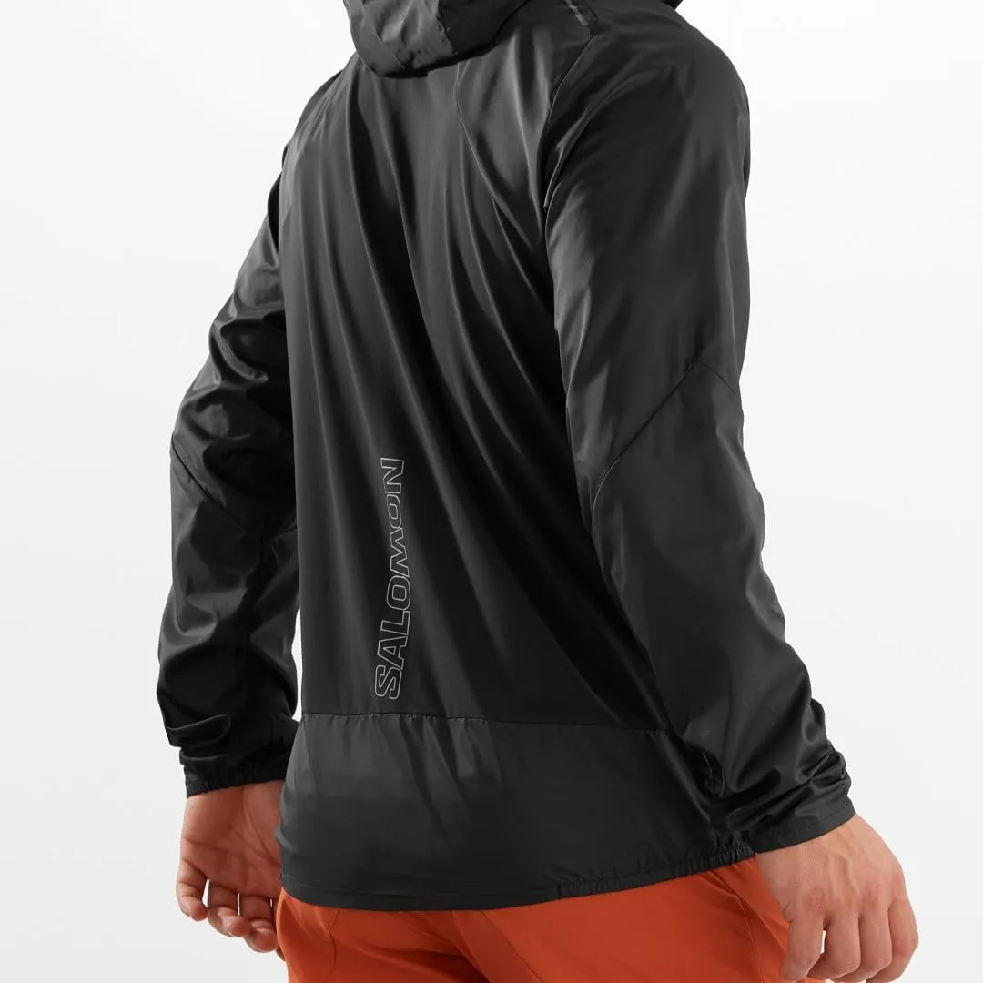 Salomon Men’s Bonatti Cross Wind, Reflective Windproof Hooded Zip-Up Jacket