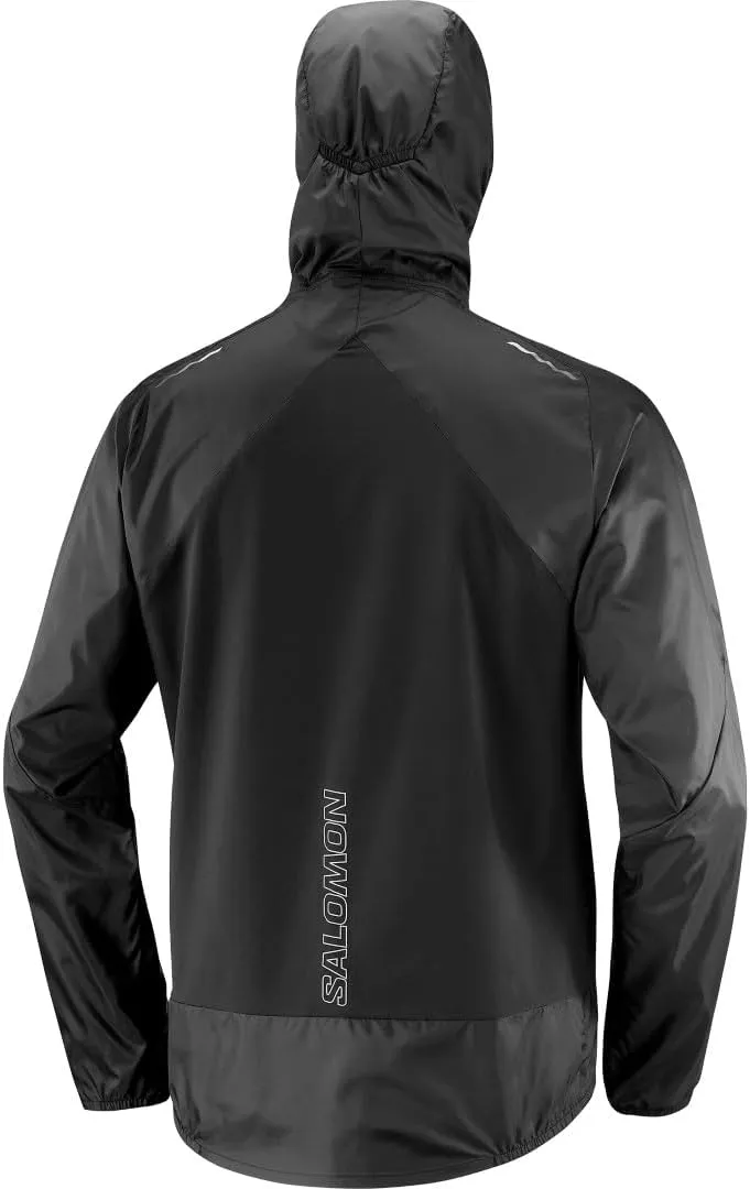 Salomon Men’s Bonatti Cross Wind, Reflective Windproof Hooded Zip-Up Jacket