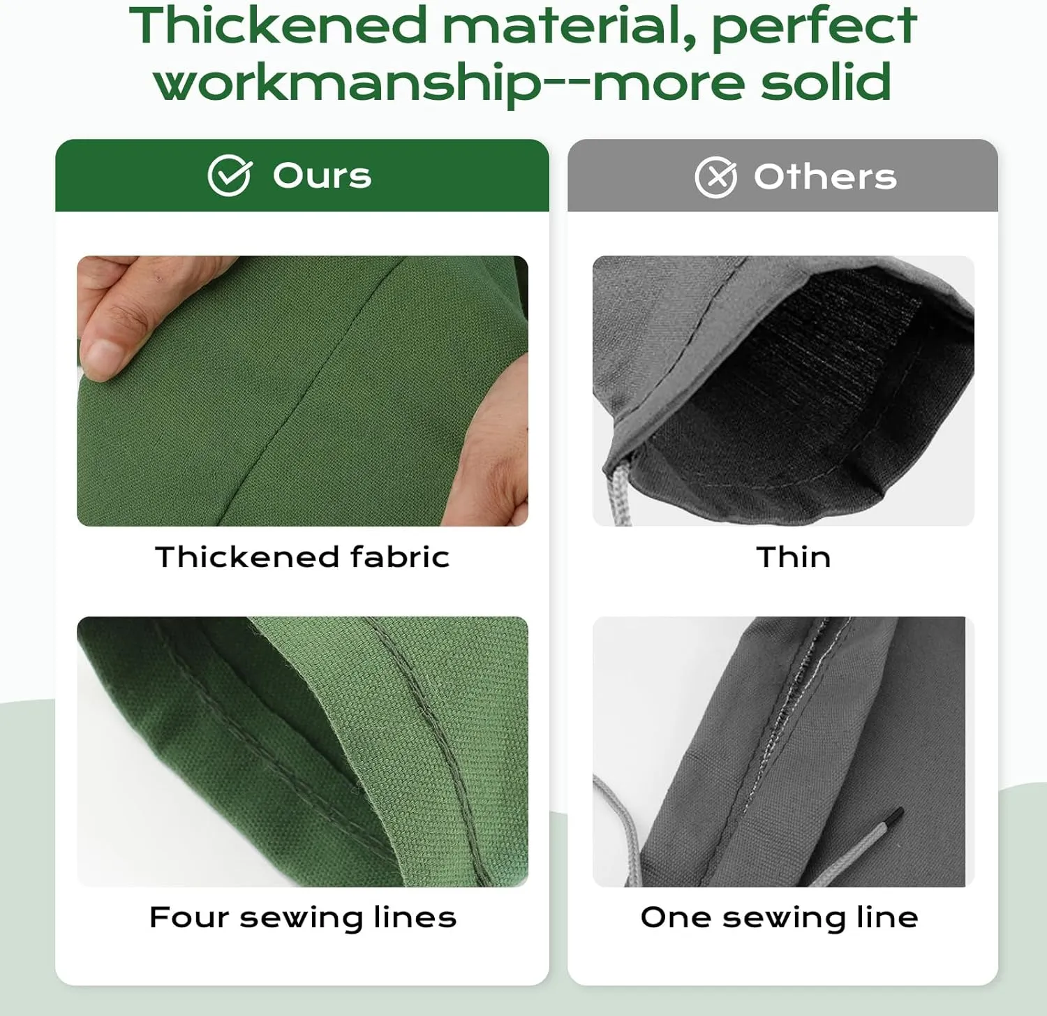 Sand Bags for Flooding,8Pcs Flood Prevention Sandbags,Thickened Long Canvas with Elastic Band, Reusable Flood Barriers for Indoor and Outdoor Garage 6'X 7"