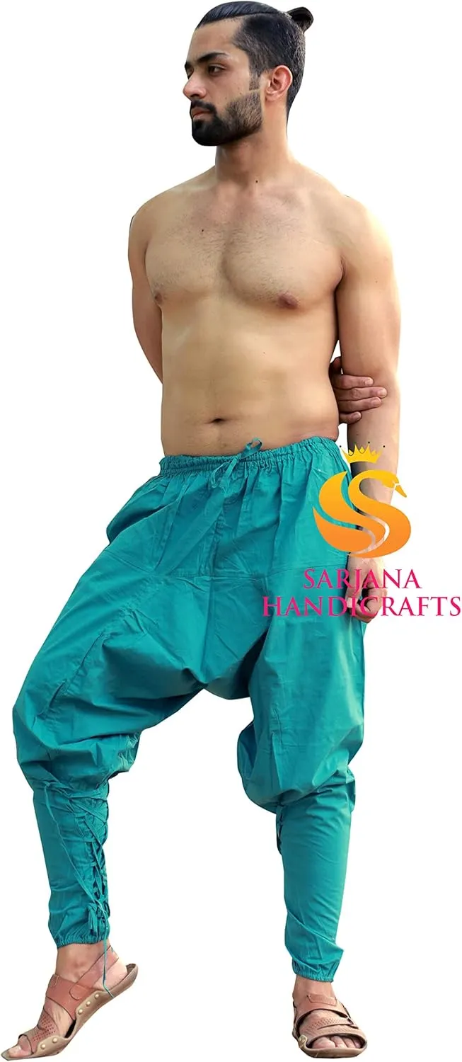 SARJANA HANDICRAFTS Mens Womens Cotton Churidar Pockets Harem Pants Yoga Pajama Ethnic Trouser