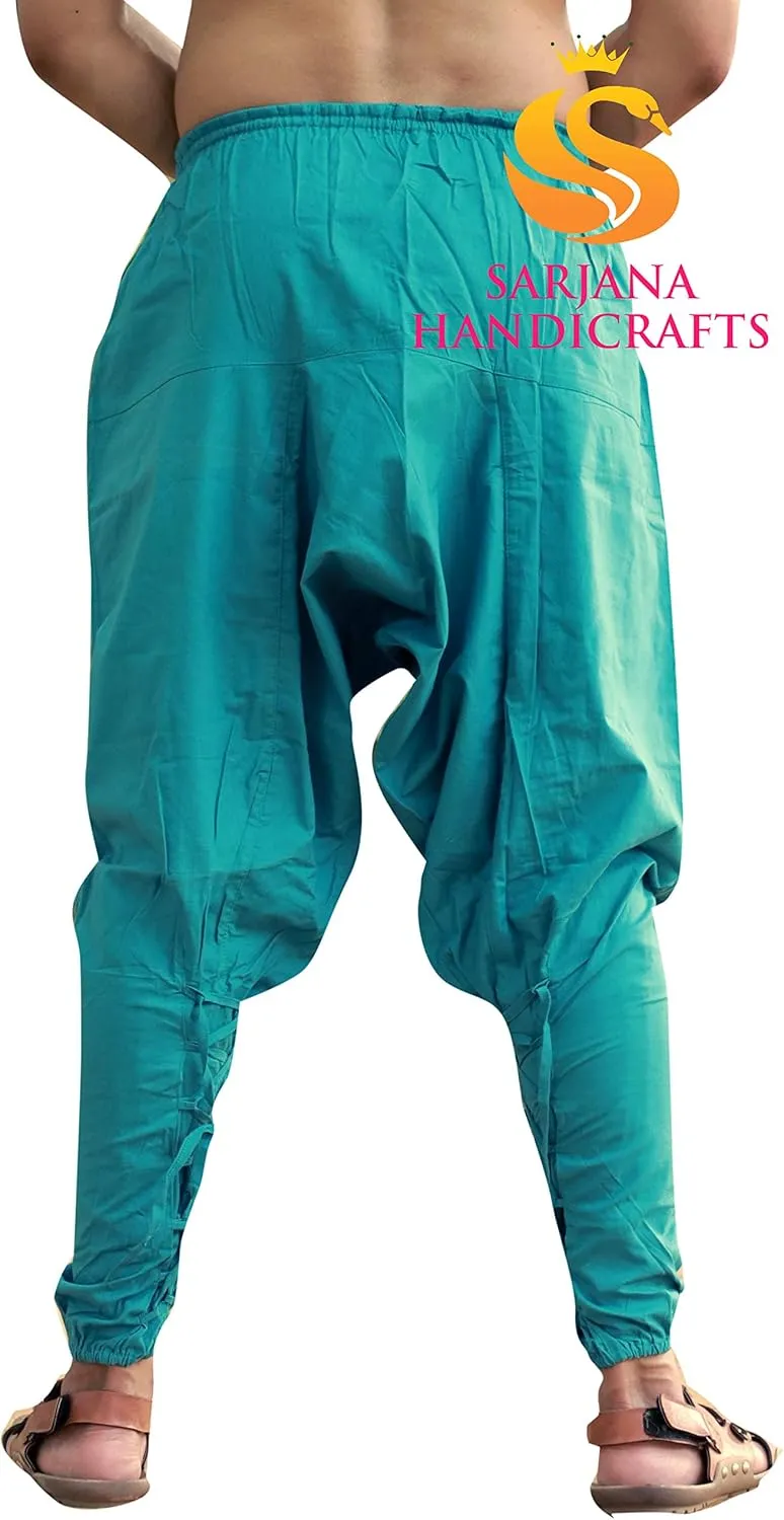 SARJANA HANDICRAFTS Mens Womens Cotton Churidar Pockets Harem Pants Yoga Pajama Ethnic Trouser