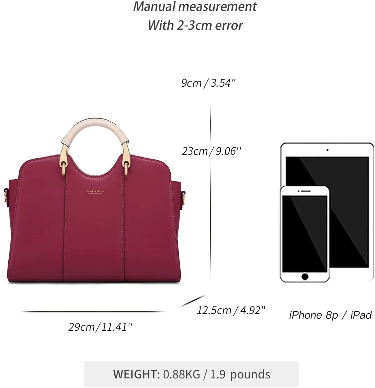 Satchel Bag for Women Fanshion Leather Ladies Top Handle Tote Shoulder Bag Purses and Handbags