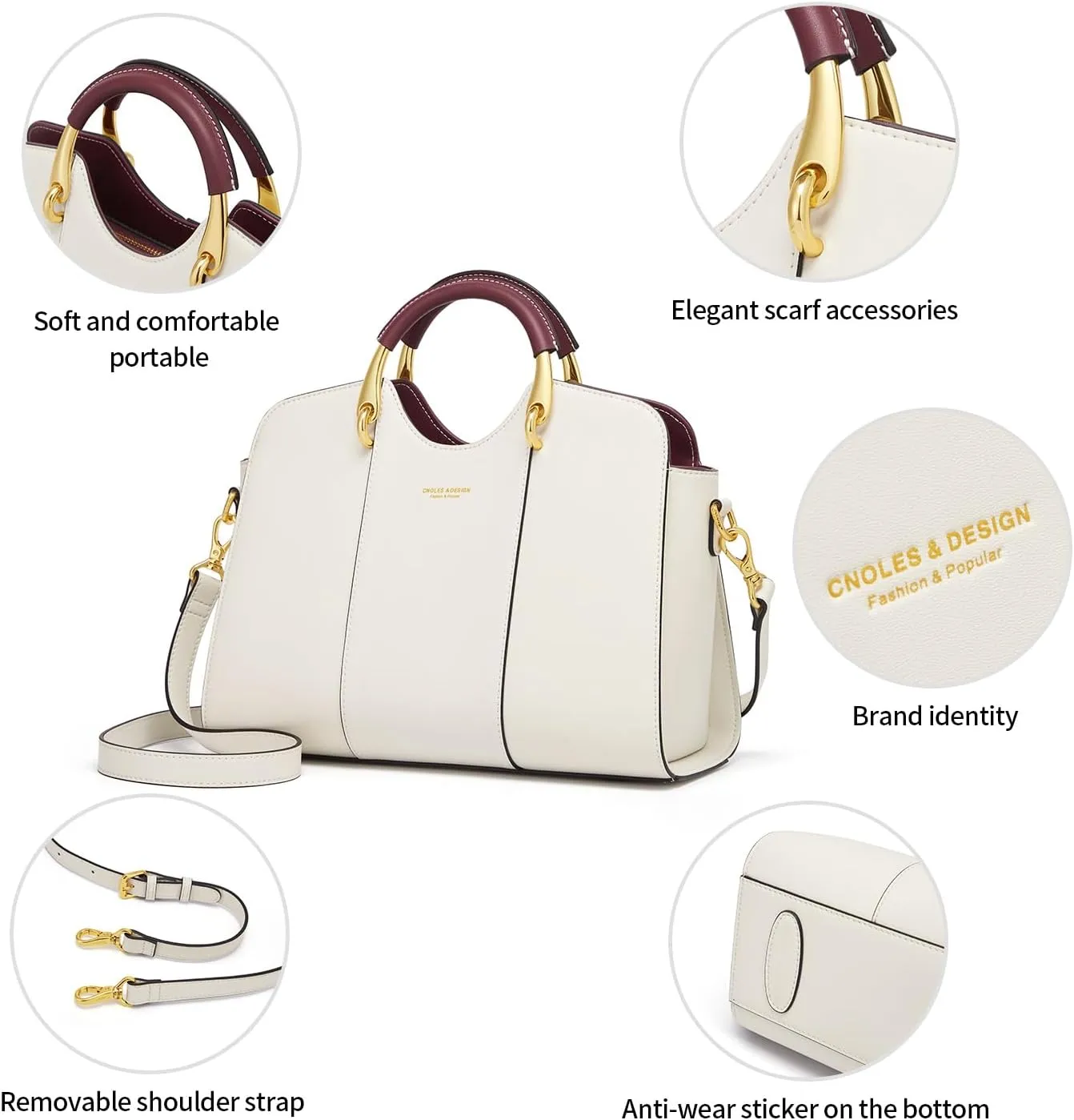 Satchel Bag for Women Fanshion Leather Ladies Top Handle Tote Shoulder Bag Purses and Handbags