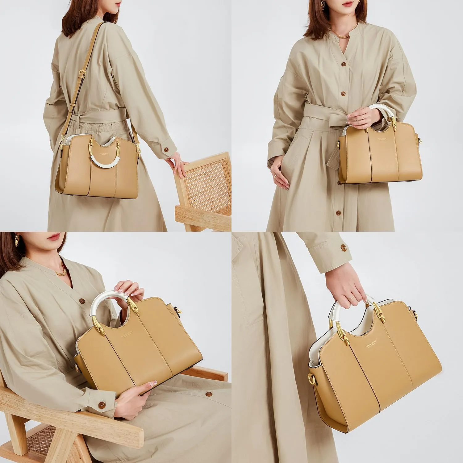Satchel Bag for Women Fanshion Leather Ladies Top Handle Tote Shoulder Bag Purses and Handbags