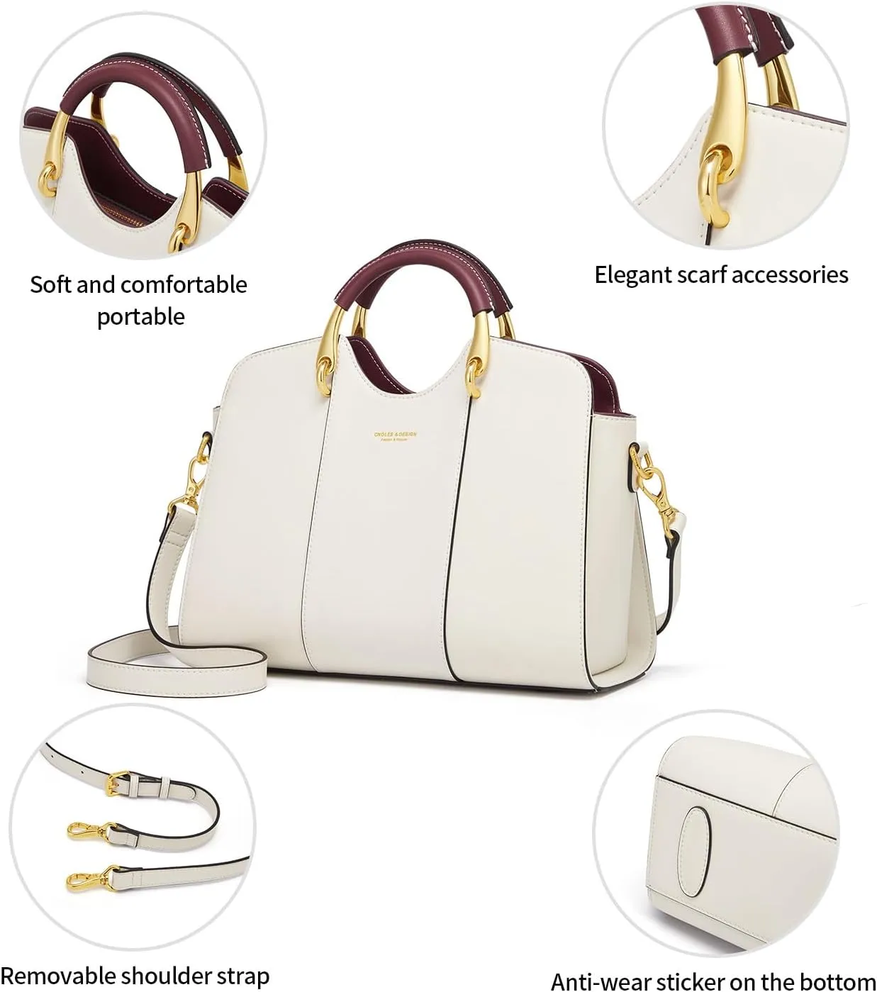 Satchel Bag for Women Fanshion Leather Ladies Top Handle Tote Shoulder Bag Purses and Handbags