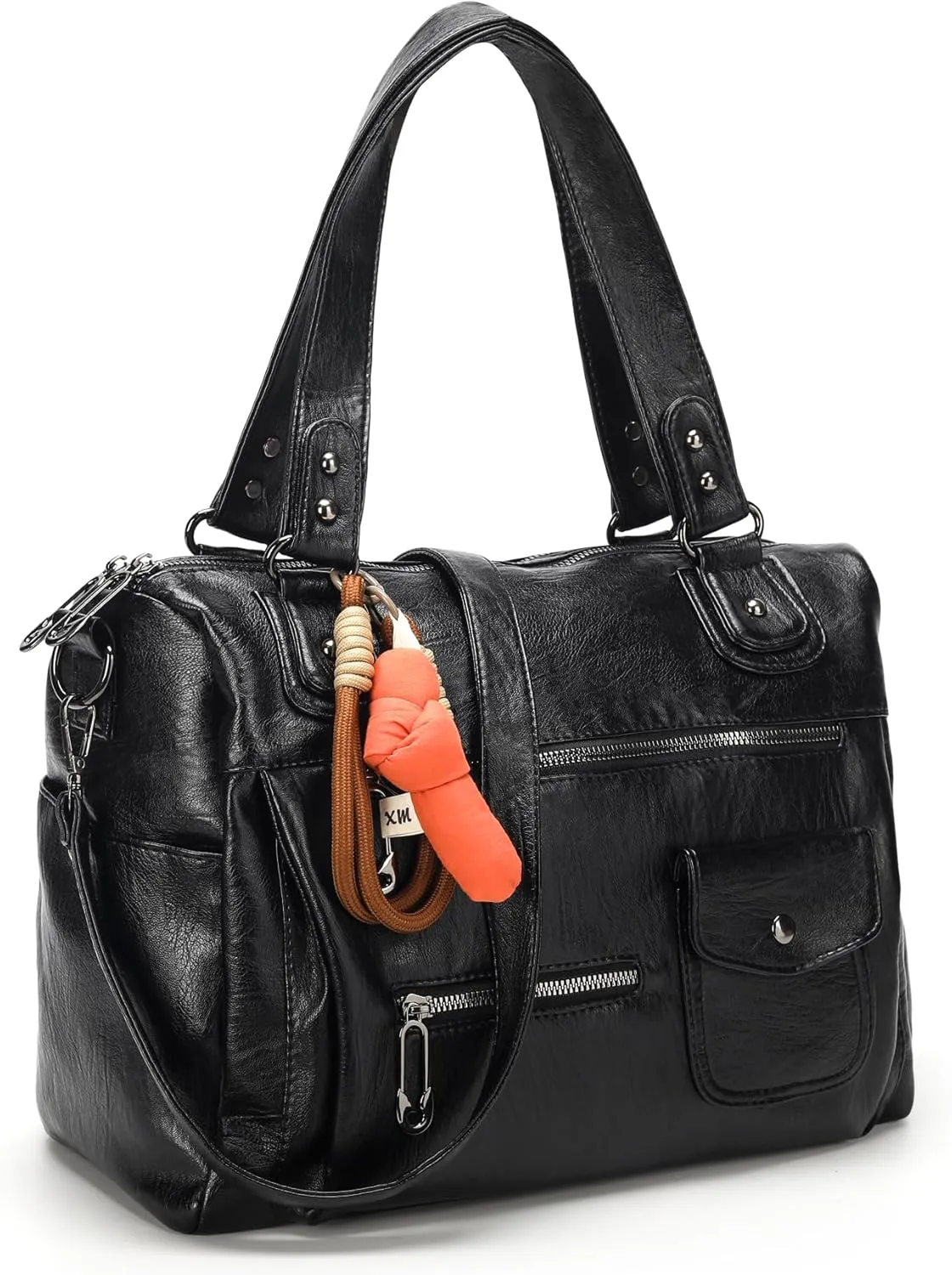 Satchel Bag for Women Leather Tote Bags Trendy Ladies Shoulder Bag Top Handle HandBag Crossbody Bags for Women