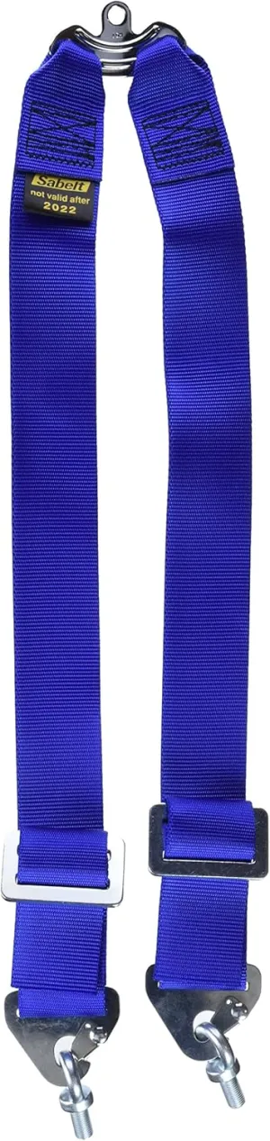 sb411850e Type T Crotch Strap with Adjustable Length and Fixing with 7/16 Eye Bolt Included, Blue