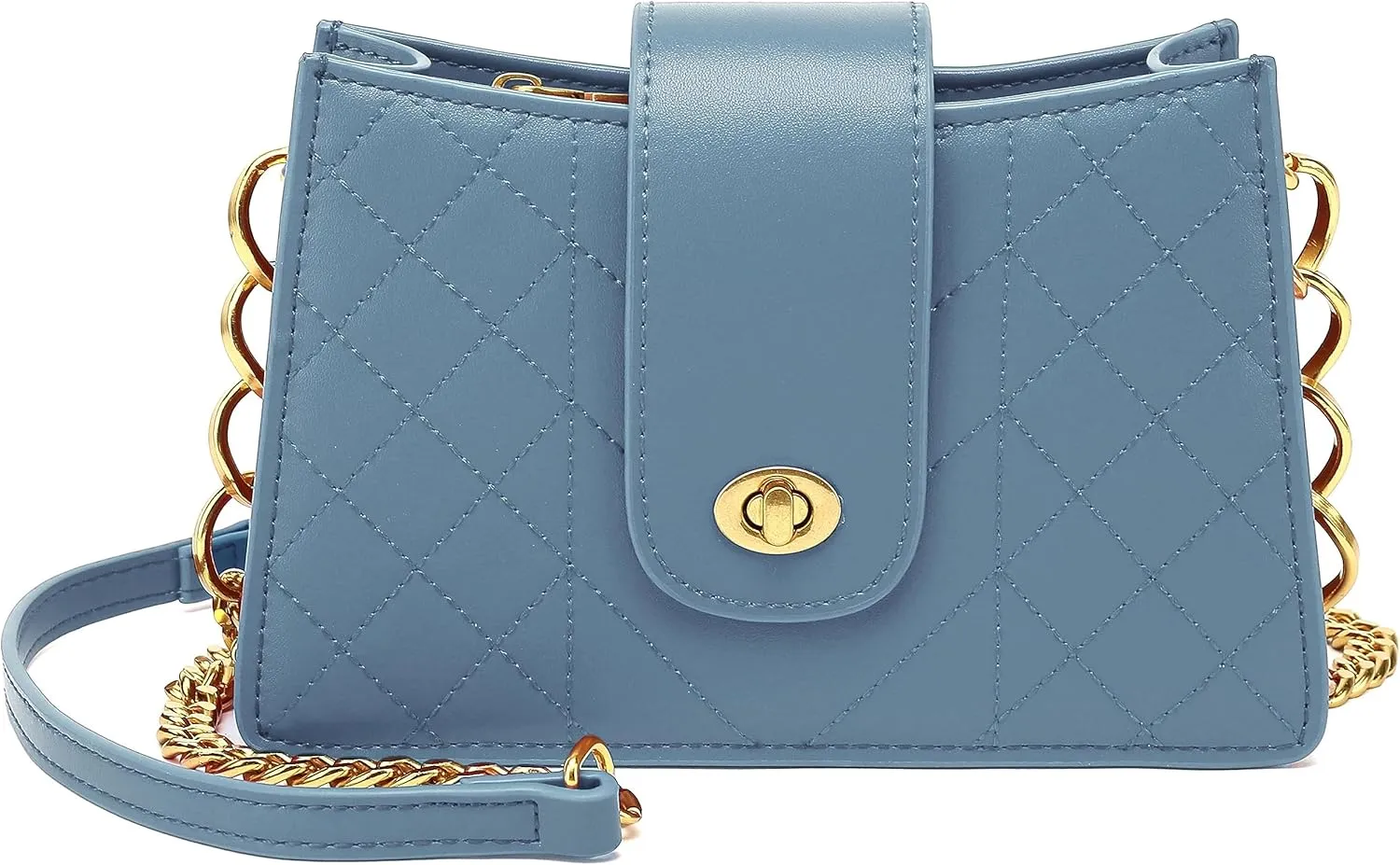 Scarleton Crossbody Bags for Women, Quilted Shoulder Bag Purse, Gold Chain Crossbody Bag Purses for Women, H2117