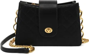 Scarleton Crossbody Bags for Women, Quilted Shoulder Bag Purse, Gold Chain Crossbody Bag Purses for Women, H2117
