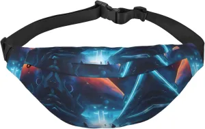 Science Fiction Future Large crossbody bag for travel and running, made of polyester, waterproof and soft fabric