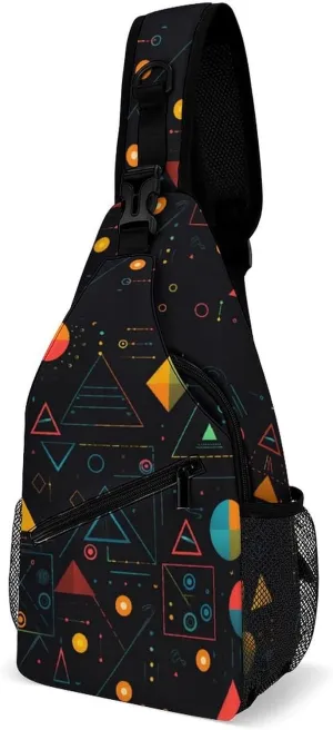 Science Formulas Chalk Board Sling Bags Travel Crossbody Shoulder Bag Small Chest Bag Hiking Backpack for Women Men