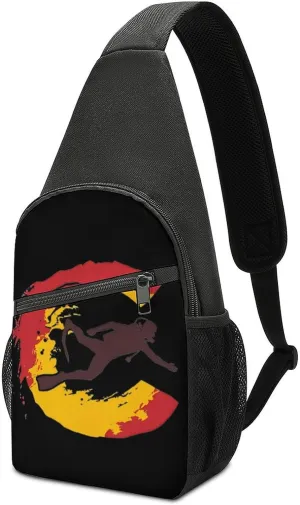 Scuba Diver Colorado Flag Print Sling Bag Casual Chest Bag Daypack Unisex Crossbody Backpack for Travel Sports Outdoors