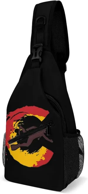 Scuba Diver Colorado Flag Printed Sling Bag Casual Chest Bags Crossbody Backpack for Men Women Travel Outdoors