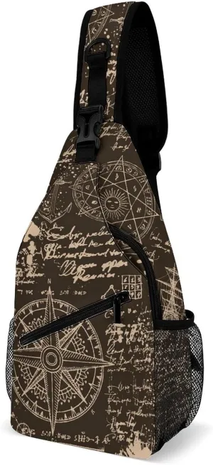 Sea-travel-print Crossbody Backpack For Men Women, Chest Bag Shoulder Bag, Travel Daypack Sling Backpack